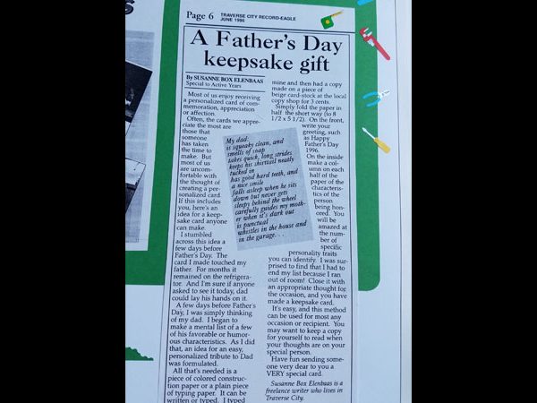 A Father’s Day Keepsake Card