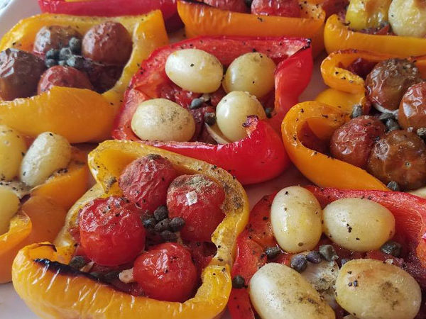 Baked Peppers with Tomatoes